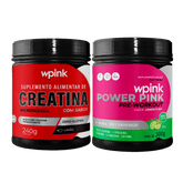 creatina de limão 240g - power pink de limão 300g - pré-treino - wp