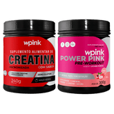creatina maçã verde 240g - super power pink de lichia - pré-treino – 300g