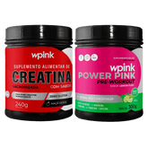 creatina maçã verde 240g - super power pink de limão - pré-treino – 300g