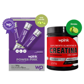 Power pink sem cafeína uva verde 300g + creatina de limão 240g - wp